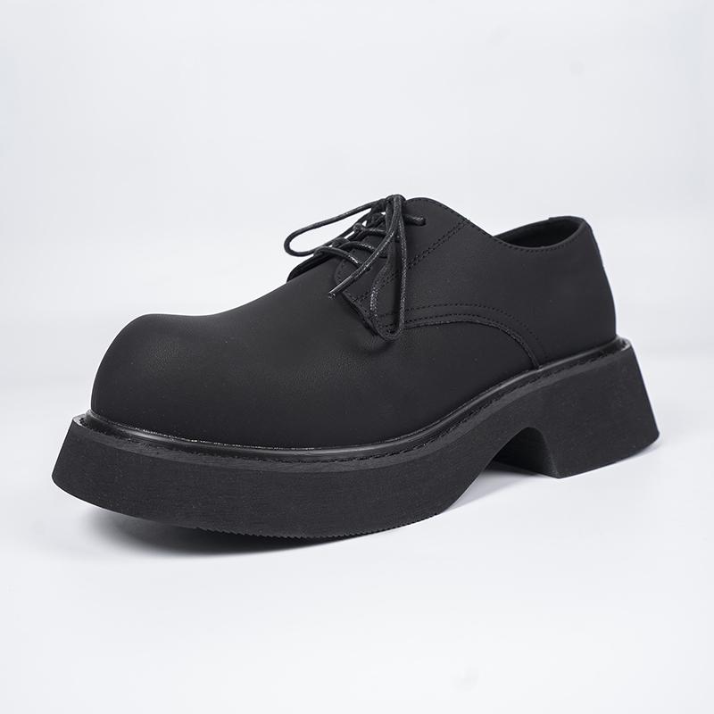 Fashion Derby men's shoes Thick soled casual style Fashion Party Outdoor Street Black plus size 38-46 Daily leisure and business