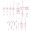 Snowflake Icicle Ornaments 20 Pieces Acrylic Festive Snowflake Pendants Christmas Icicle Drop Ornaments For Thanksgiving Wedding