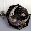 Bat Moon Automatic Folding Umbrella Compact 8 Rib Design,Unique Style,Suitable for Everyday Outdoor Use,Perfect Gift for Friends and Fa