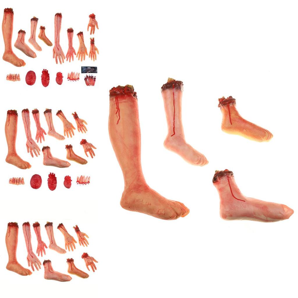 Realistic Halloween Fake Body Parts Decoration Scary Severed Arm And Hand Prop