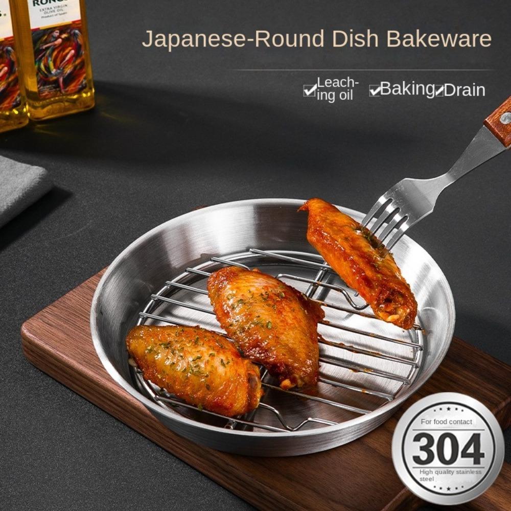 Elevated Mesh Barbecue Tray 304 Stainless Steel Baking Tray Multi-purpose Tray  Air Fryer