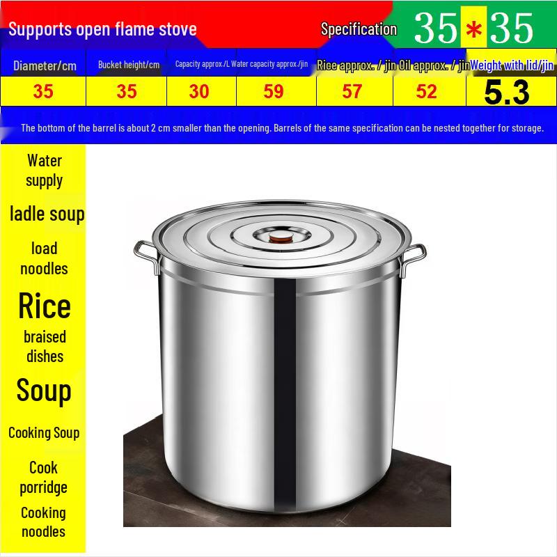 Heavy-Duty Stainless Steel Pot with Lid