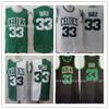 Boston Celtics 33 Larry Bird Koszulka do koszykówki Męskie Koszulki Sportowe Treningowe Zielona Biała Czarna