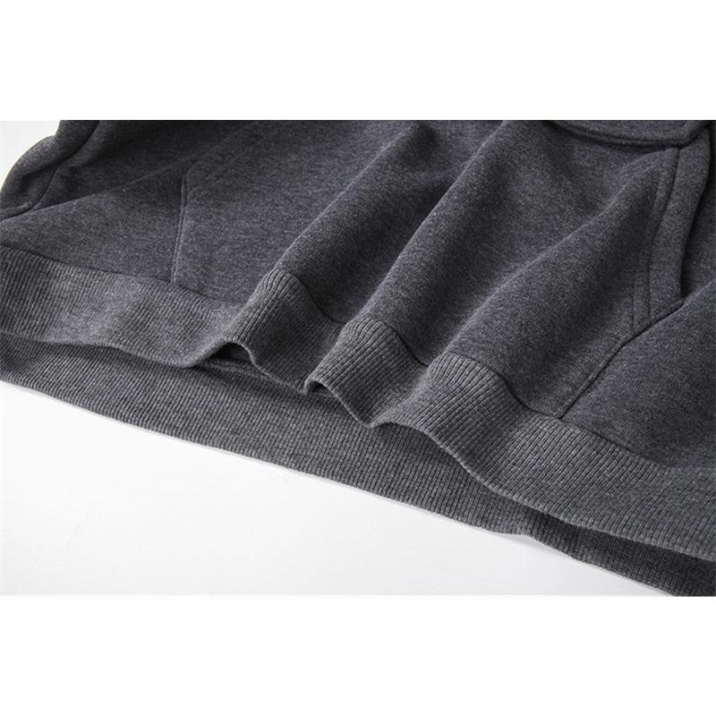 Fashion Winter Autumn Men's Casual Hoodie Big Pocket Solid Color Hooded Sweatshirt Sweatshirts Pullover Fleece Streetwear