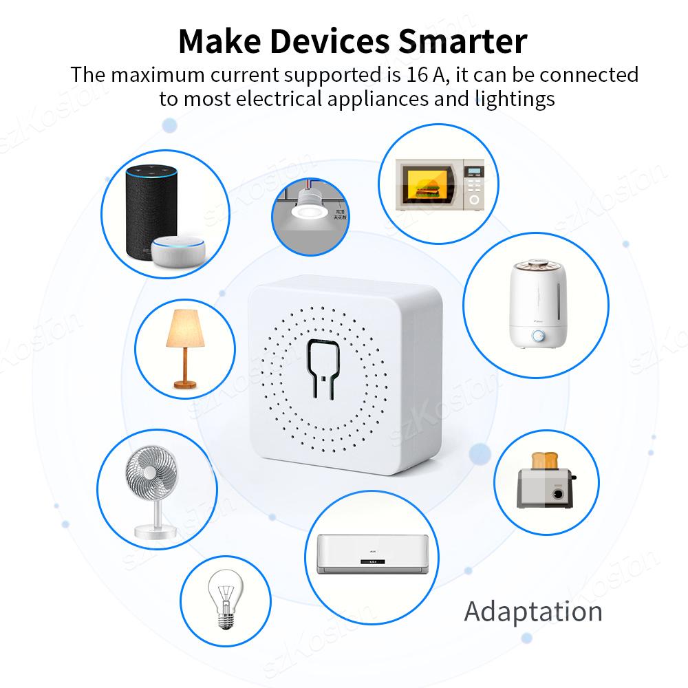 16A WiFi Smart Switch für HomeKit Mini Smart Unterbrecher 2-Wege Lichtsteuerung Funktioniert mit Siri Alexa Google Home Cozylife APP