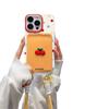Three-dimensional Cherry Dolls Suitable for Apple 16PRO Mobile Phone Case IPhone 15 Card Bag Lanyard 14/13 Transparent Silicone
