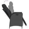 Vidaxl 7-Cz. Garden Furniture Set With Cushions, Black, Poly Rattan