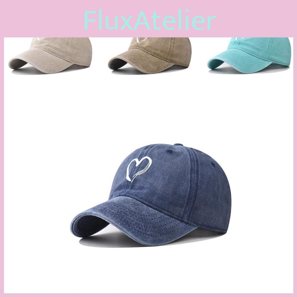 Shaped Pattern Heart Cotton Retro Big Heart Baseball Hat Adjustable Cap Adults