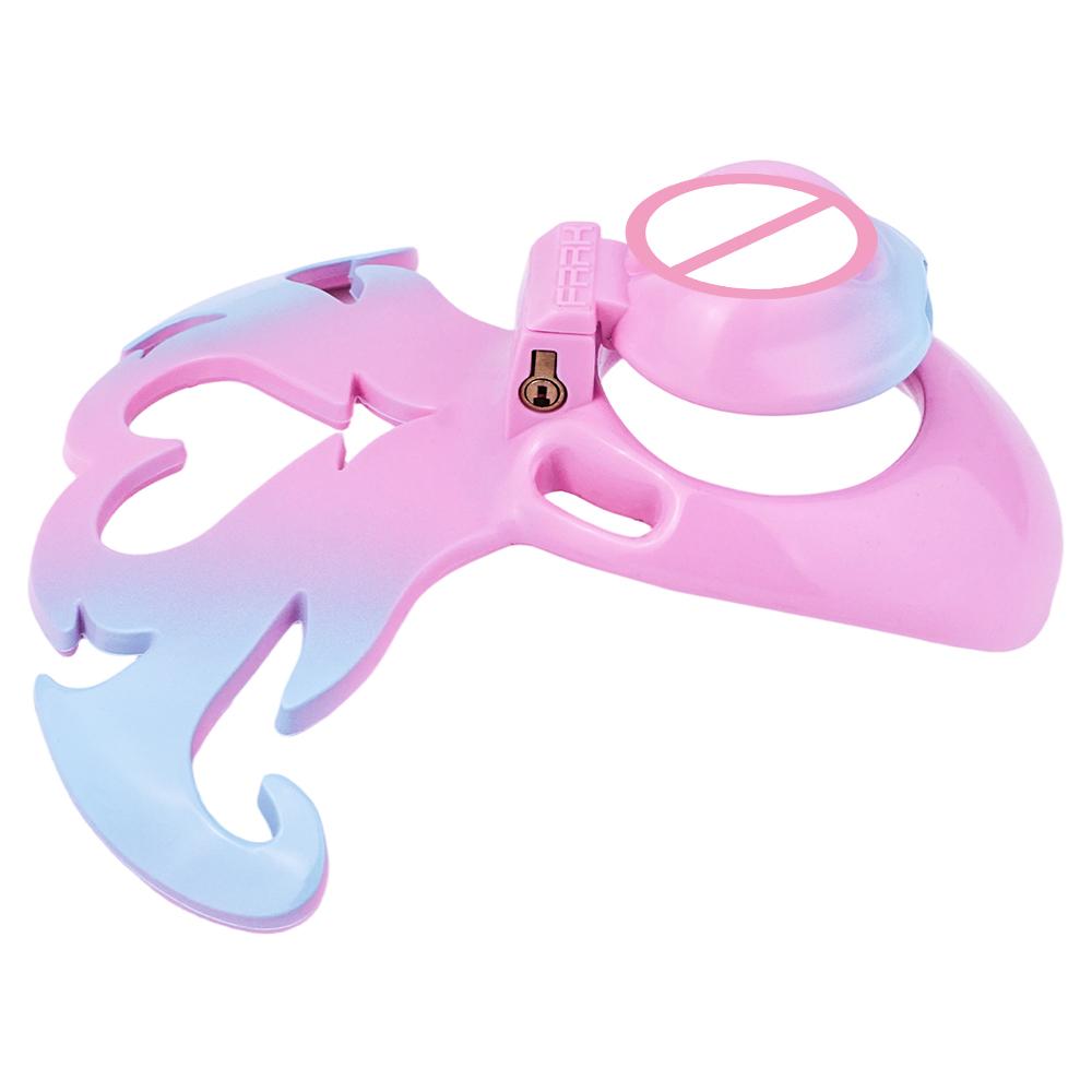 Resin Devil Heart Sissy Chastity Cage Male Bondage Lock S/M/L Penis Rings cock lock Wearable Abstinence Intimate Adult BDSM Toys