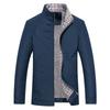 Youth Coat Casual Windproof Warm Fleece Jacket Men's Loose Stand Collar New Autumn and Winter Clothing