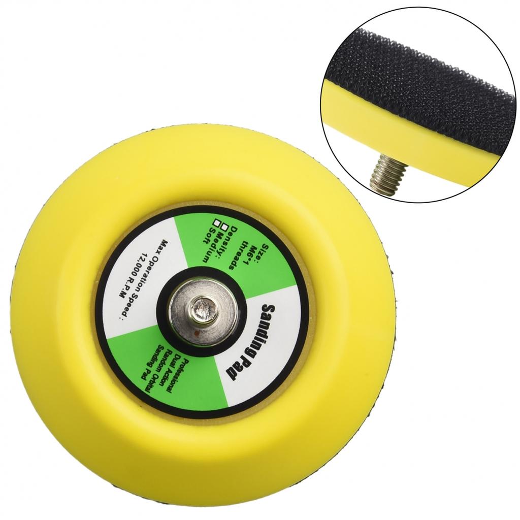 5pcs 3\ 75mm  Sanding Polishing Backing Pad M6 Thread For Air Sander New