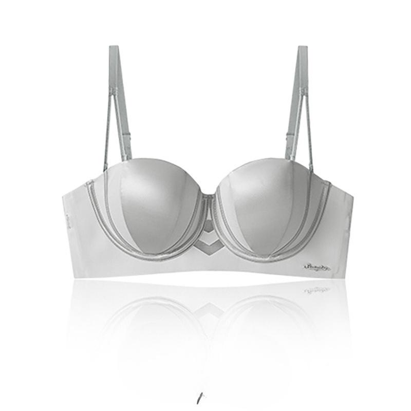 Women's New Collection of Auxiliary Breast Strapless No Underwire Small Chest Pull No Trace Half A Cup of Underwear