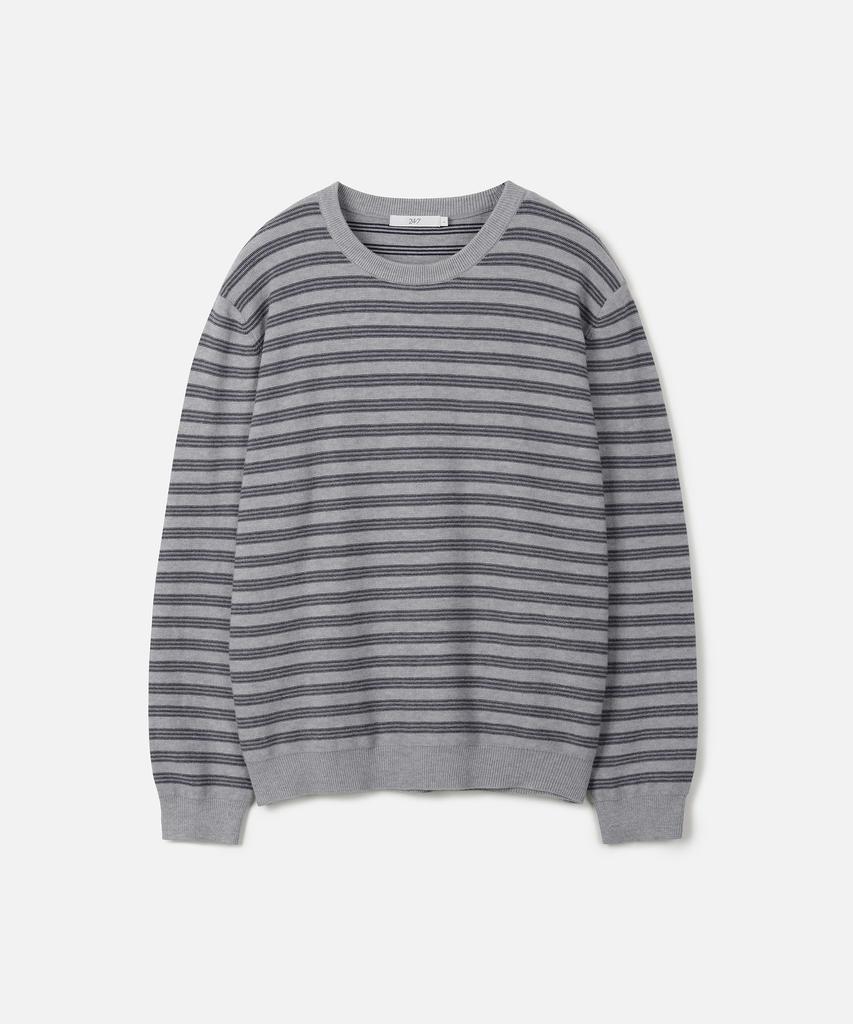 247SERIES Multi-Stripe Knit Sweater Gray