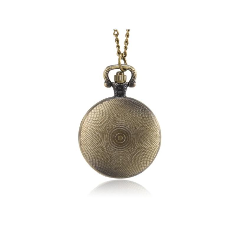 1 Piece of Exquisite Accessory with Chain Pocket Watch Round Groove, Men's and Women's Pocket Watch Round Groove Case