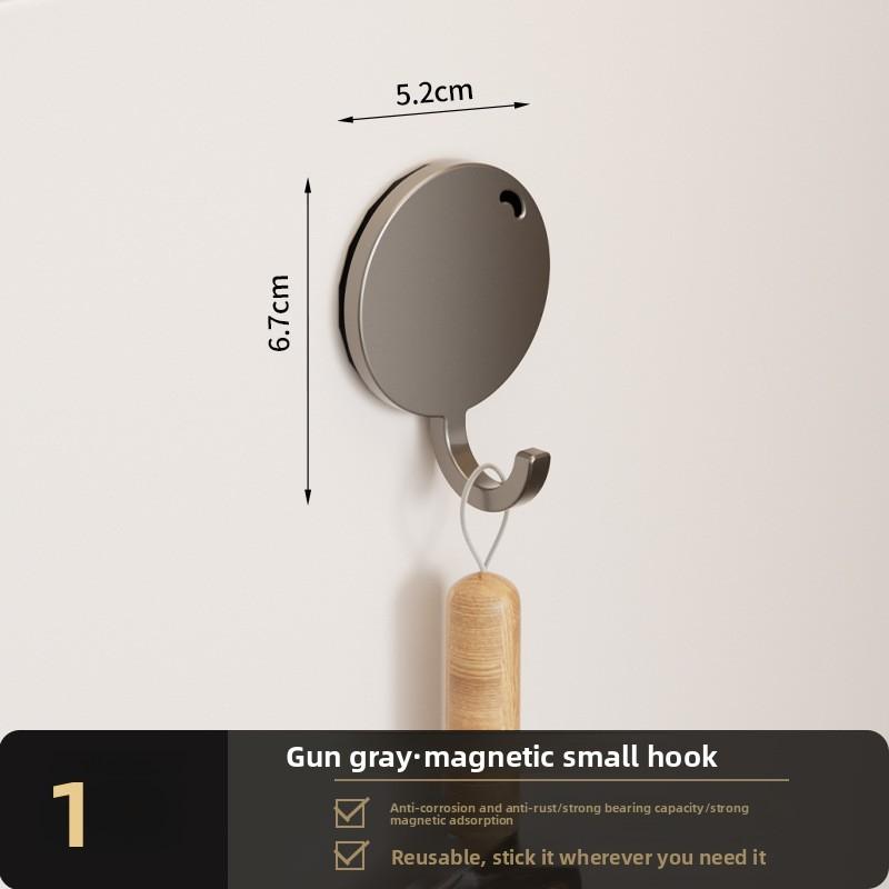 Magnetic Suction Hook Set For Kitchen Refrigerator No Drilling Multipurpose Organizer For Home Use