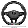 Valve Stems Caps 38cm Carbon Fiber Leather Car Steering Wheel Cover Anti Slip For Volkswagen VW Passat Touran Tiguan MK8 Polo At zq8