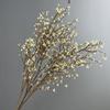6pcs Simulation Plants Plastic 5-Forks Freesia Branch Hotel Decorative Artificial Winter Jasmine Green Plant Hall Decoration