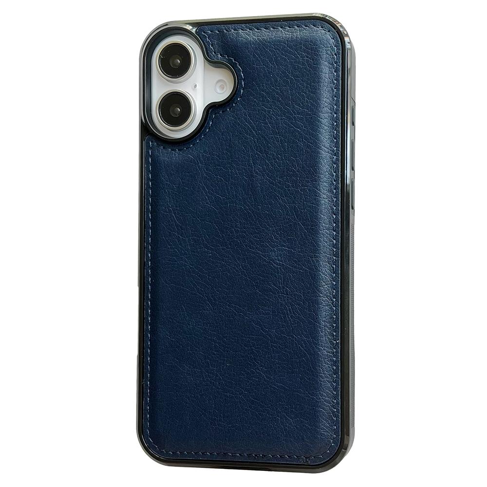 For iPhone 17 Case Calf Texture PU Leather Anti Fingerprint Back Phone Cover