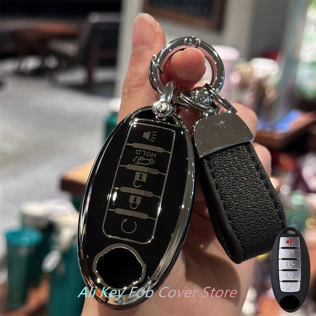 Key Fob Cover Keychain Lanyard for Nissan Altima Maxima Murano Rogue Sentra 370z Pathfinder Smart Control Key Protecto