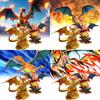 Premium 23cm Charizard Pvc Figure Unique Golden Color Design Eye-catching Home Decor