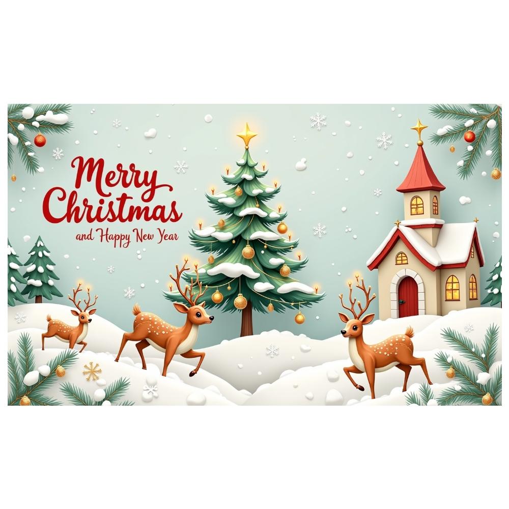 Weihnachtsbanner Rote Schrift Xmas Hintergrund Frohes Neues Jahr Hintergrund Weihnachtsbaum Weihnachtsbaum Display Für Büro Xmas