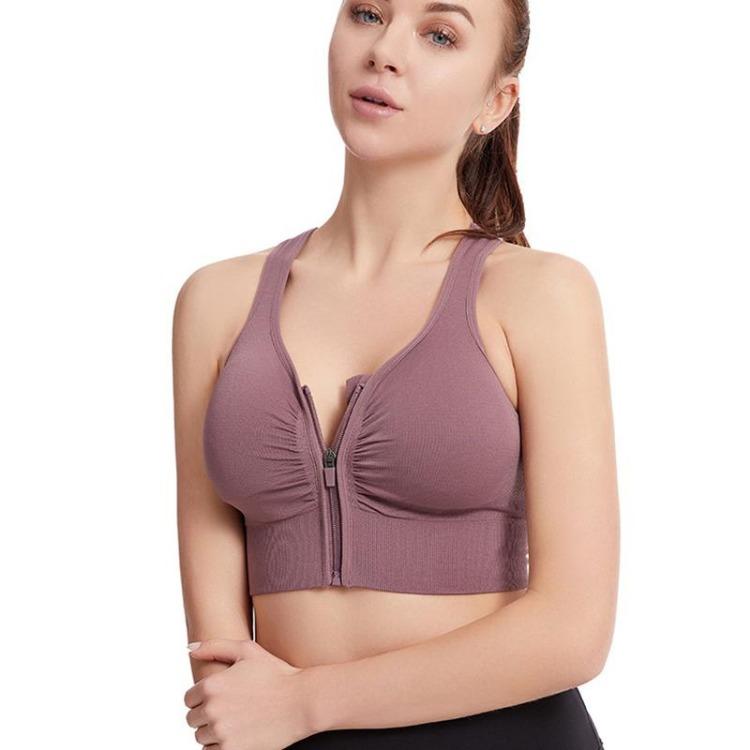 High Impact Shockproof Sports Bra for Women Plus Size Workout Running Yoga Bodybuilding Support Top with Zipper