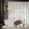 Crayon Shin-Chan Cowboy Rope Swing 2D Print Waterproof Shower Curtain, Blue Sky Bathroom Decor With Hooks