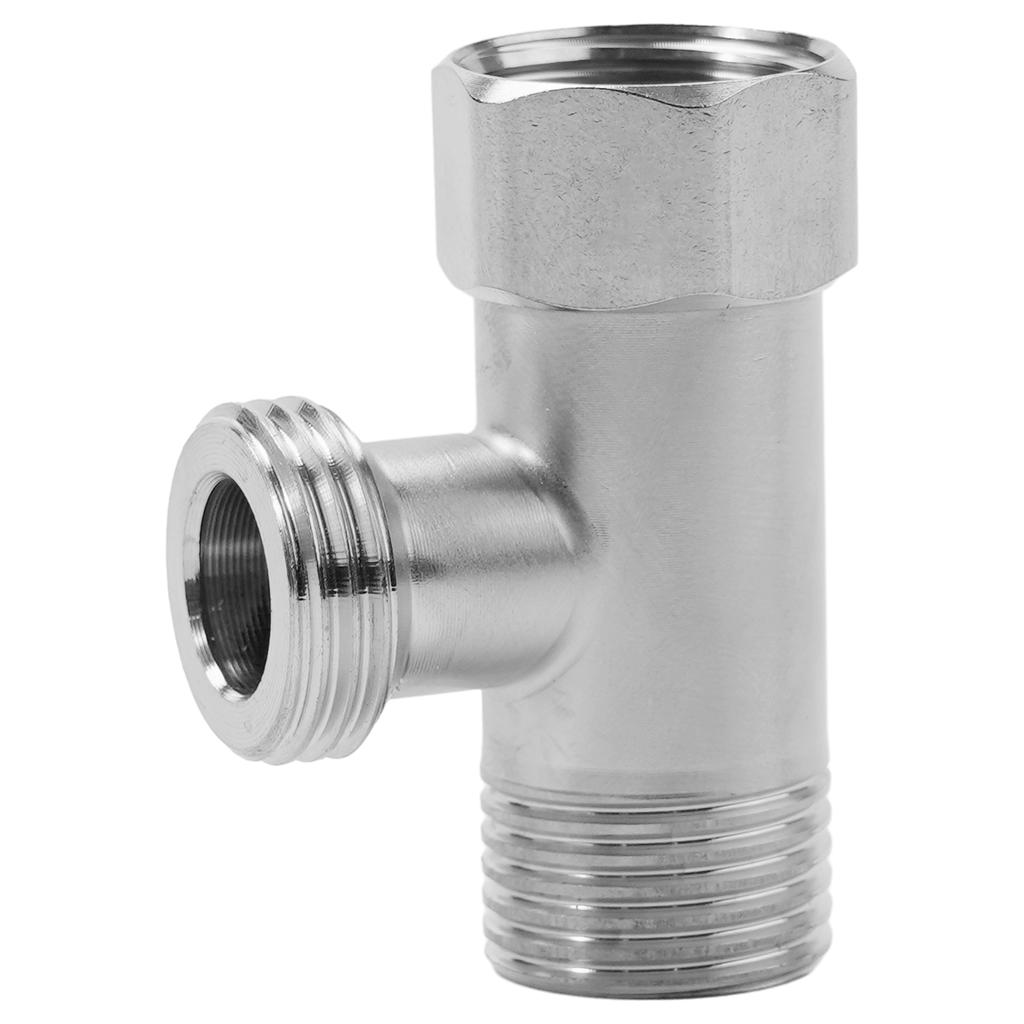T Adapter Diverter Valve Toilet G1/2\\\\\\\\\\\\\\\" Male Thread T Shape Diverter 304 Stainless Steel G1/2 T-Valve High Quality