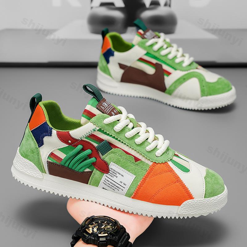 Fashion Large Size Men's White Sneakers Autumn Comfortable Non Slip Running Shoes Luxury Soft Sole Fashion Lace Up Outdoor Casual Shoes