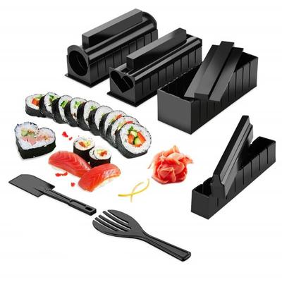 10 Pcs /set  Sushi Making Kit Roll Sushi Maker Rice Roll Mold Sushi Tools Japanese Sushi Cooking  Kitchen DIY Tools