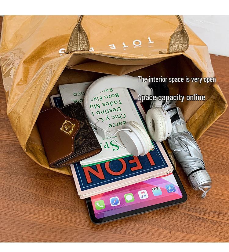 2025 Women's Large Capacity Transparent PVC Handbag - Fashionable, Water-repellent, Simple Style