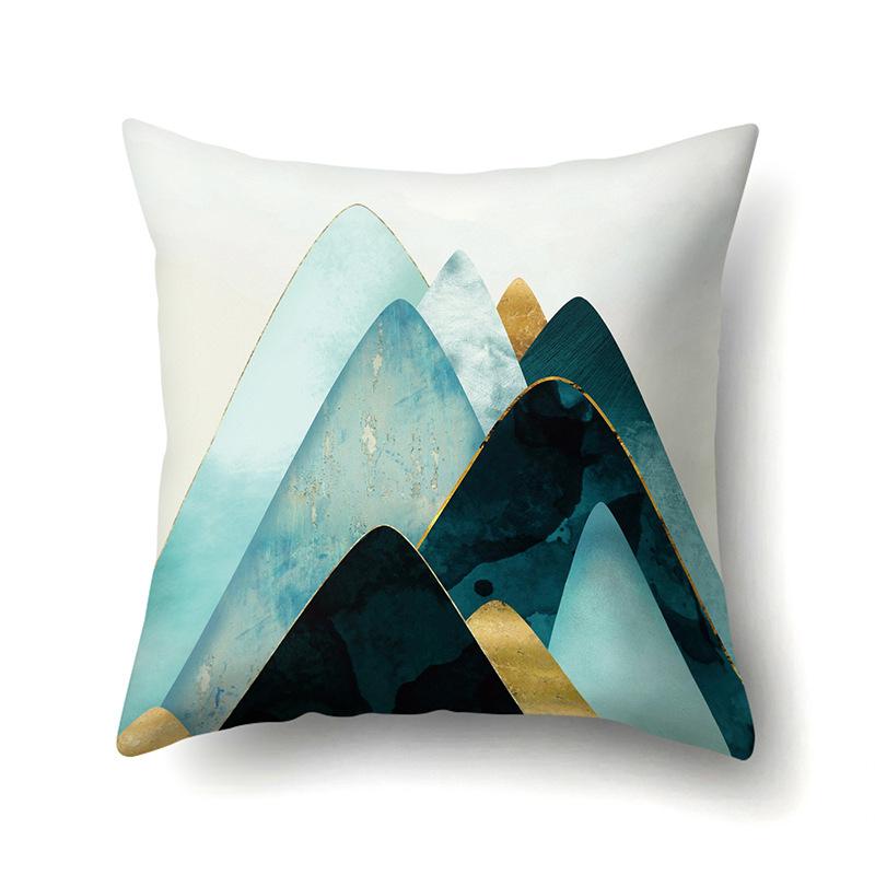 Polyester Pillow Cover Mountain Print Pillow Cover Waist Cushion Cover Car Cushion Head Cushion Cover Premium Durable