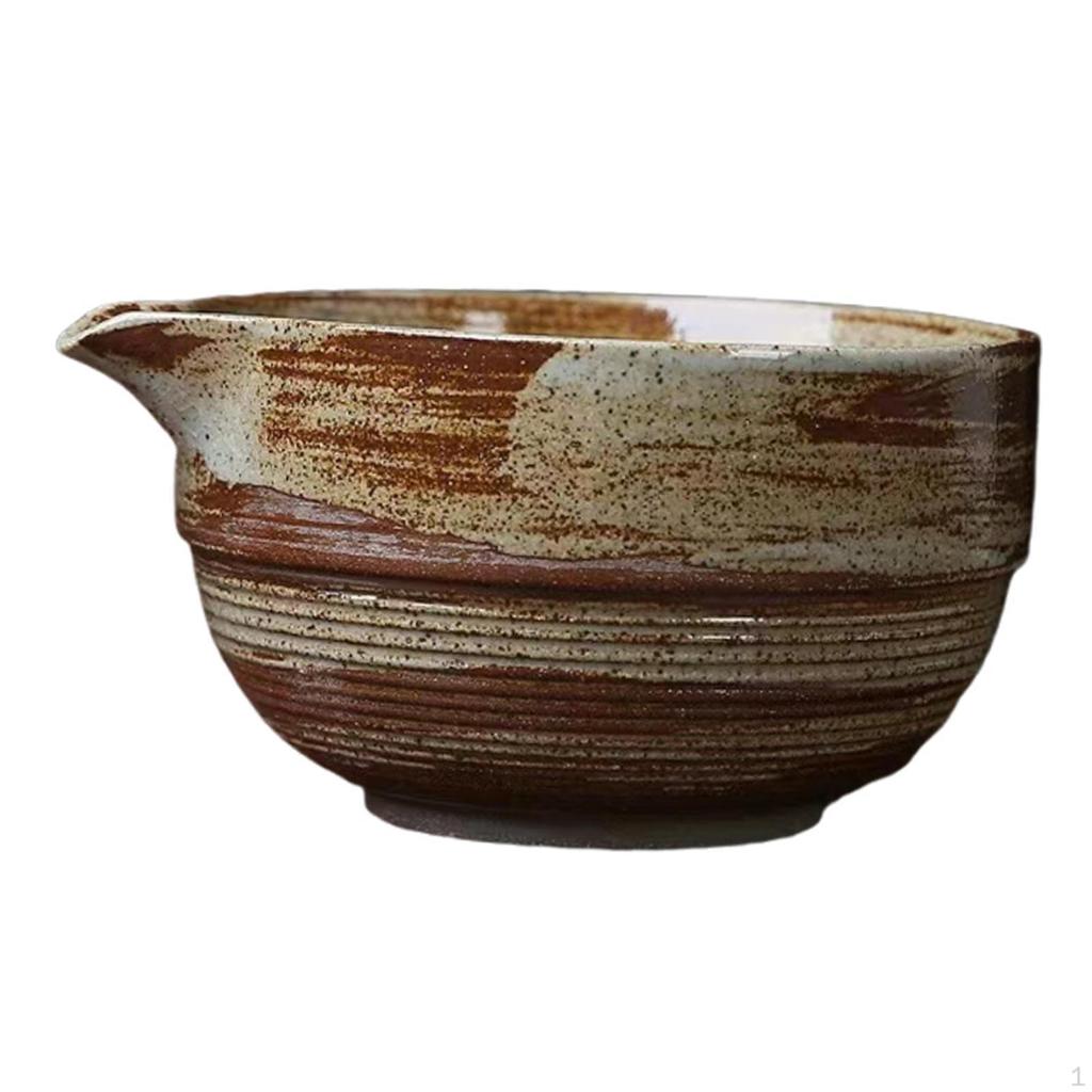 Bowl Handmade Ceramic Ceremony Japanese Tea Cup of Matcha Mix for Friends On The Beginner
