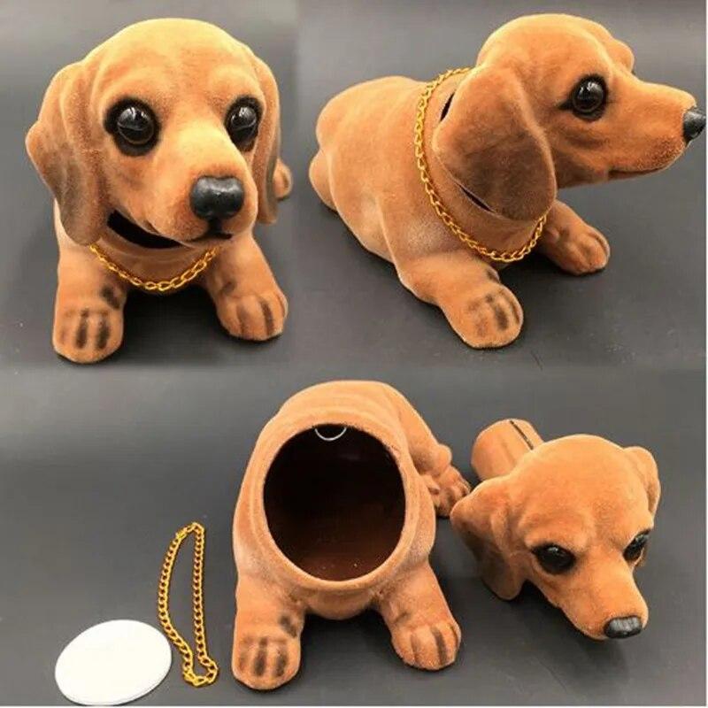 Bobble Head Dog Car Dashboard Doll Auto Shaking Head Toy Ornaments Nodding Dog Car Interior Furnishings Decoration Gift