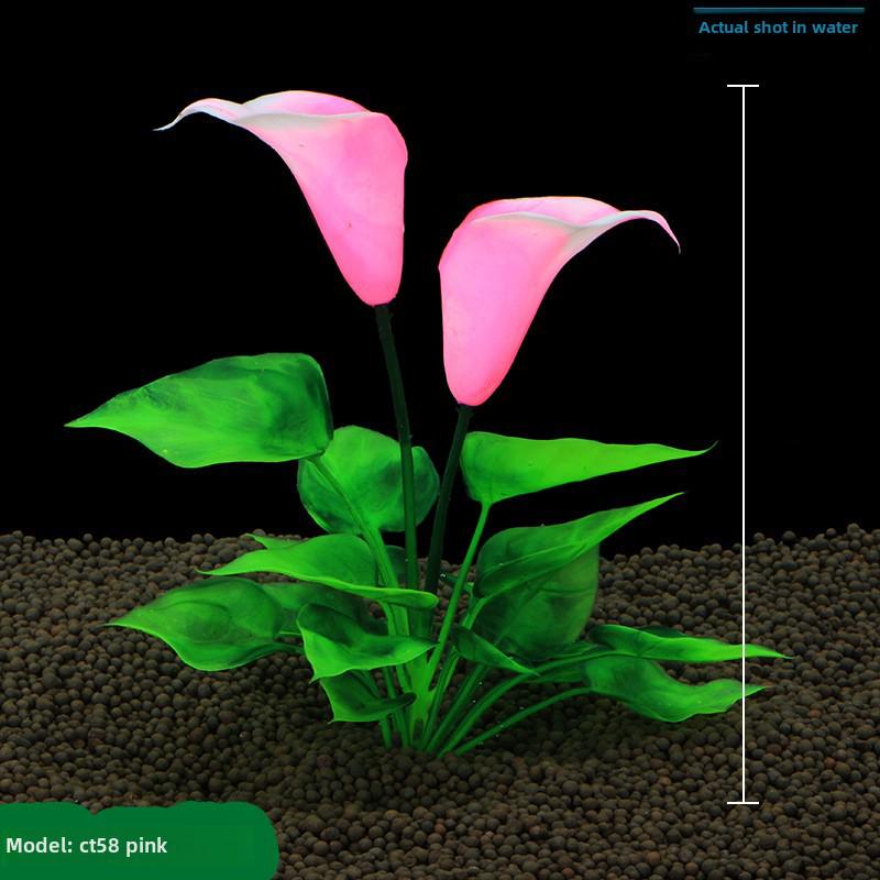 Aquarium Decor: Simulated Plastic Water Grass & Lotus Craft Gift (CT58CT59)