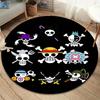 One Piece Straw Hat Pirates Round Area Rug Carpet Rug For Living Room Bedroom Sofa Playroom Decor Nonslip Floor Mat