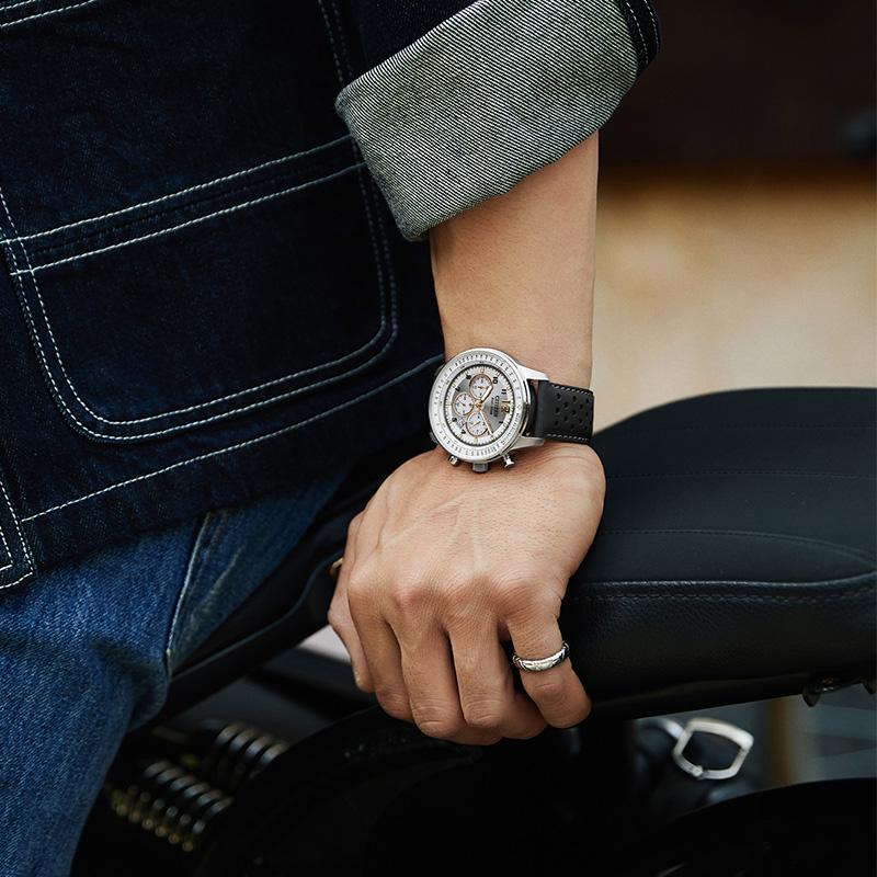 Citizen FF Light Powered Quartz Movement Cow Leather Strap Watch Men's Watches Gray Dial CA4500-24H