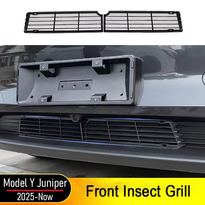 Front Grill Mesh Insert Compatible with Tesla Model Y Juniper 2026 2026 Air Vent Cover Guard Front Bumper Grille Accessories
