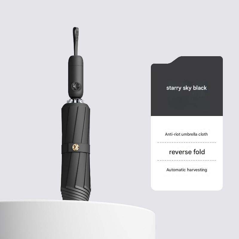 High-end Fully Automatic Reverse Umbrella Enlarged Thickened RainprooSunny Rainy Dual-use Car-mounted Business Umbrella