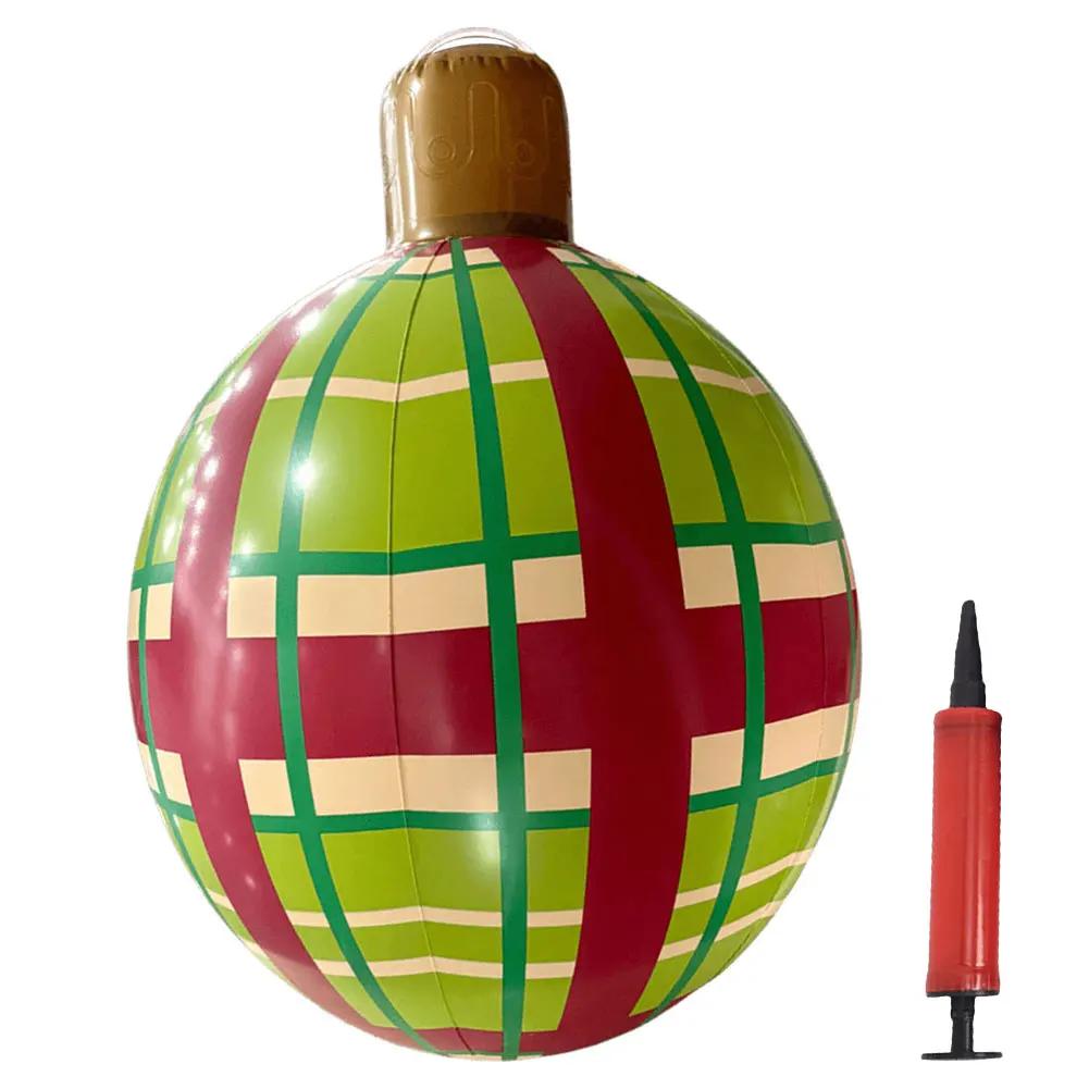 24 Inch Giant Inflatable Christmas Ball for Outdoor Decoration Perfect for New Year and Holiday Festivities
