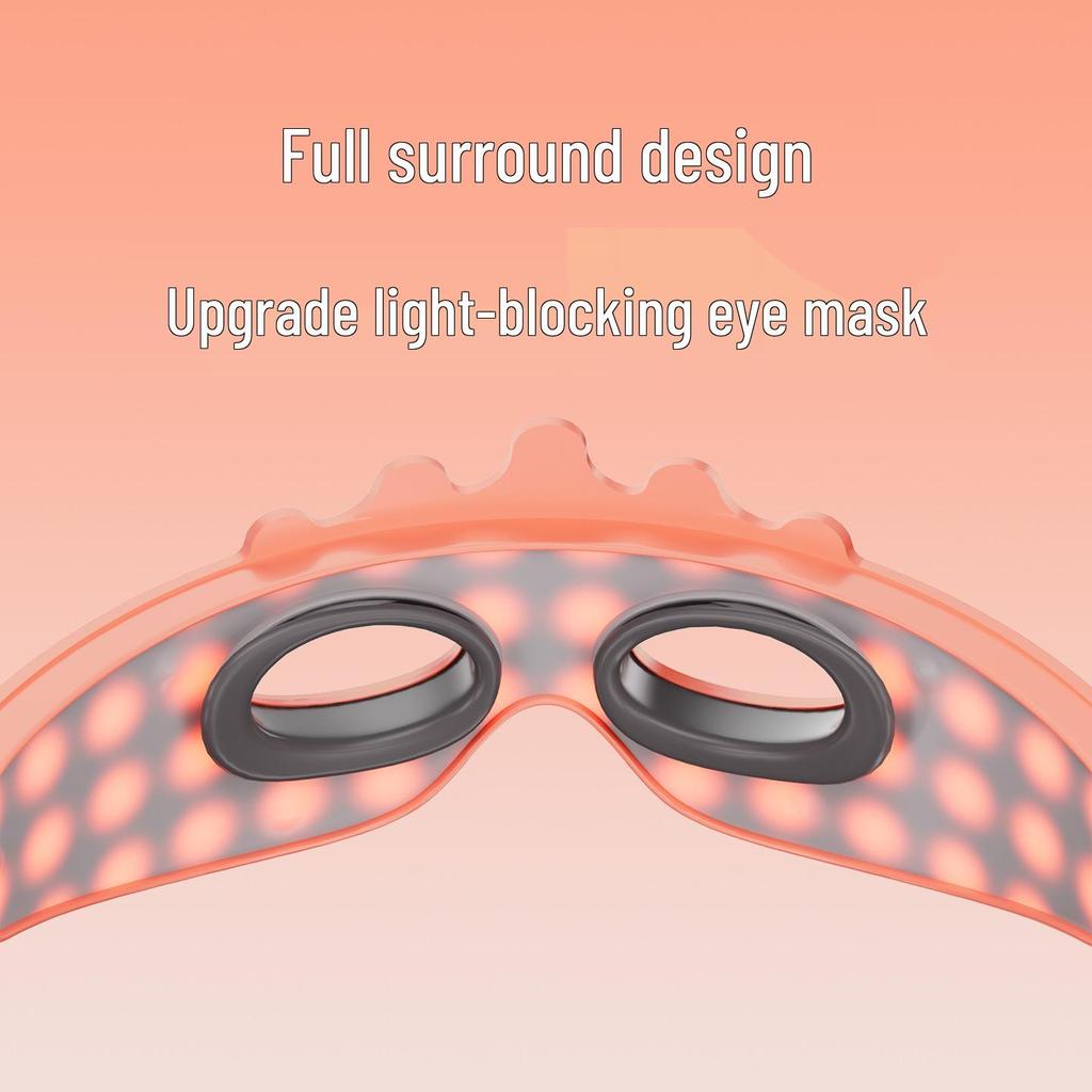 Portable Red Light Silicone Eye Mask: Rejuvenating Photonic Therapy & Hot Compress for Home Use