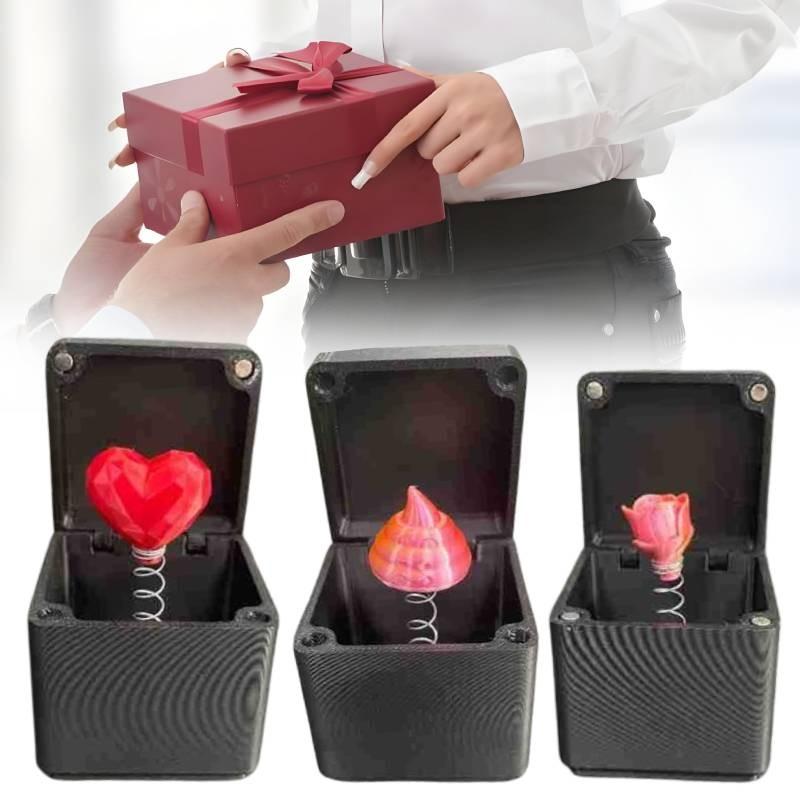 Heart Surprise Rose Gift Box 3d Printed Plastic Toy Decoration Festivals Gifts