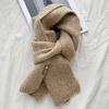 Winter Scarf Windproof Solid Color Soft Thick Knitting Keep Warm Cozy Unisex Korean Style Men Scarf for Outdoor