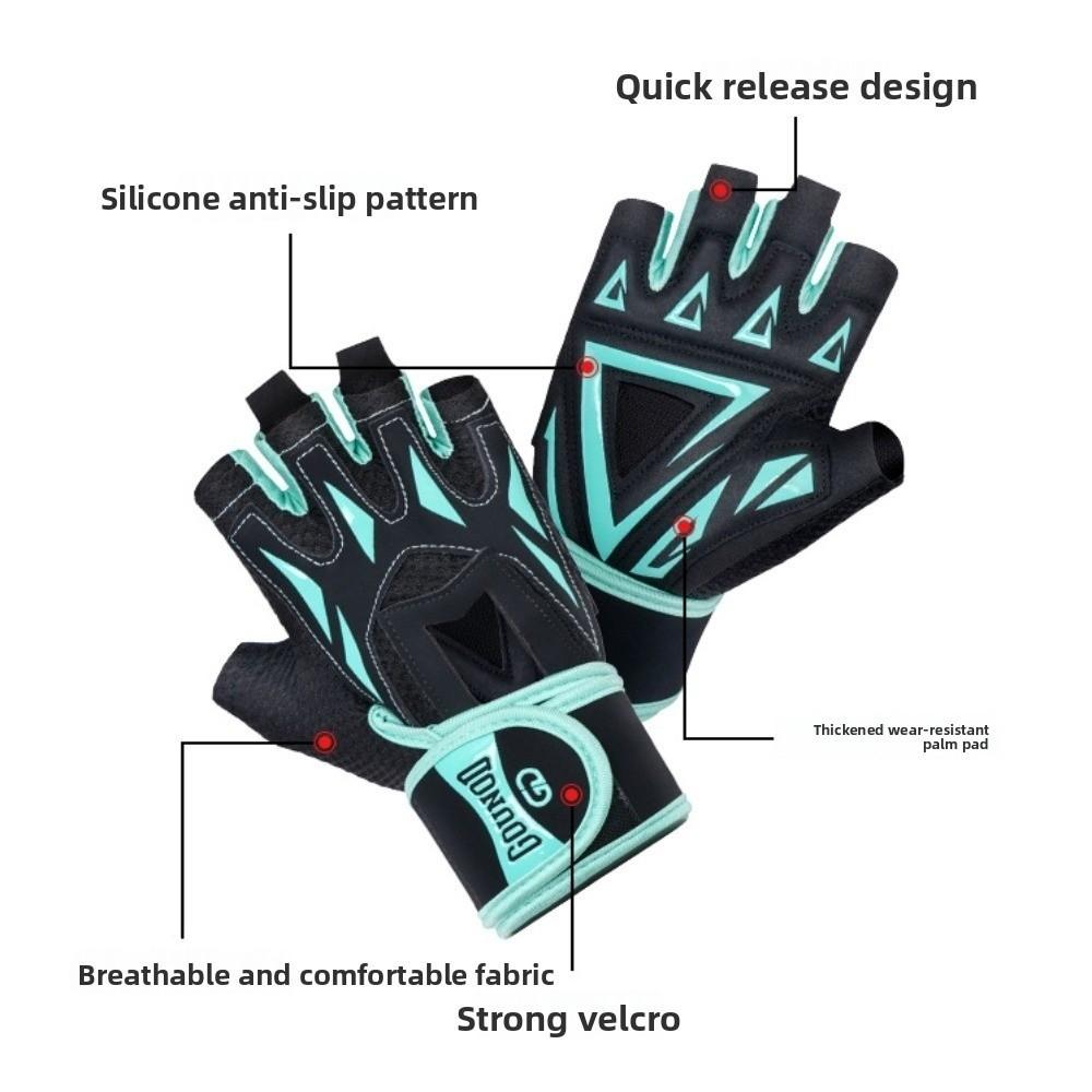 Wrist Guard Weightlifting Gloves Anti-Slip Half Finger Cycling Gloves Accessories