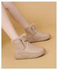 Women's High-Top Velvet Cotton Winter Boots - Warm, Thick-Soled, Non-Slip, Soft-Surfaced, Casual Snow Shoes