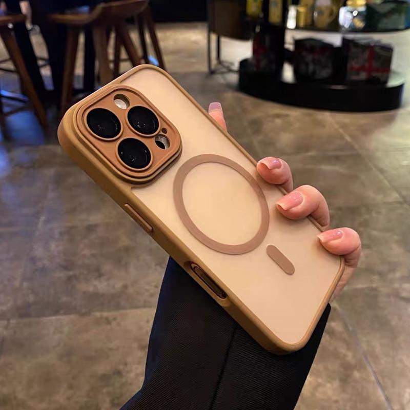 

Роскошный противоударный чехол-броня для Magsafe для iPhone 17 Air 16 15 14Plus 13 12 11 Pro, магнитная беспроводная зарядка, прозрачная матовая крышка iPhone 11