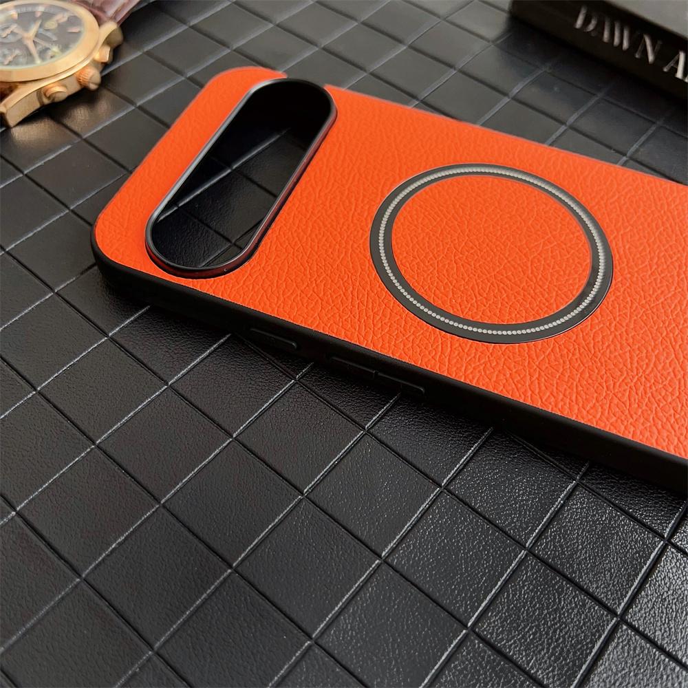 Fashion PC Leather Lychee Pattern Case For Google Pixel 10 9 8 7 6 A Pro XL Shockproof Magnetic Wireless Charge Protective Cover