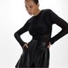 Women Elegant Soft O-Neck Sweater Autumn Winter Perspective Knitwear Pullover Long Sleeve High Street Knitwear