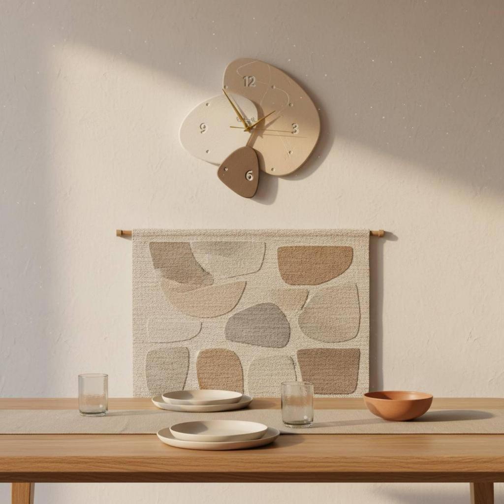 Modern Decorative Timepiece Energy Efficient Irregular Shape Clock for Office