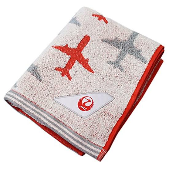 Marushin JAL Japan Airlines Face 34 X Flight Jacquard 6205000700 Towel, 80cm, Line, 100% Cotton, Towel,